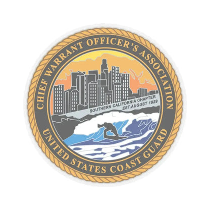 USCG CWO Assoc Surfer (U.S. Coast Guard) STICKER Vinyl Kiss-Cut Decal 6 Inch Transparent - The Sticker Space