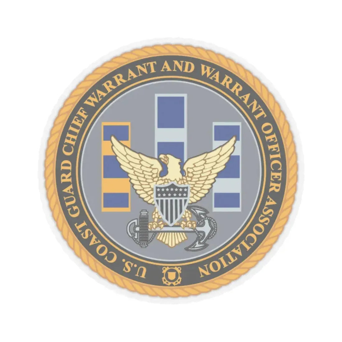 USCG CWO (U.S. Coast Guard) STICKER Vinyl Kiss-Cut Decal 2 Inch Transparent - The Sticker Space