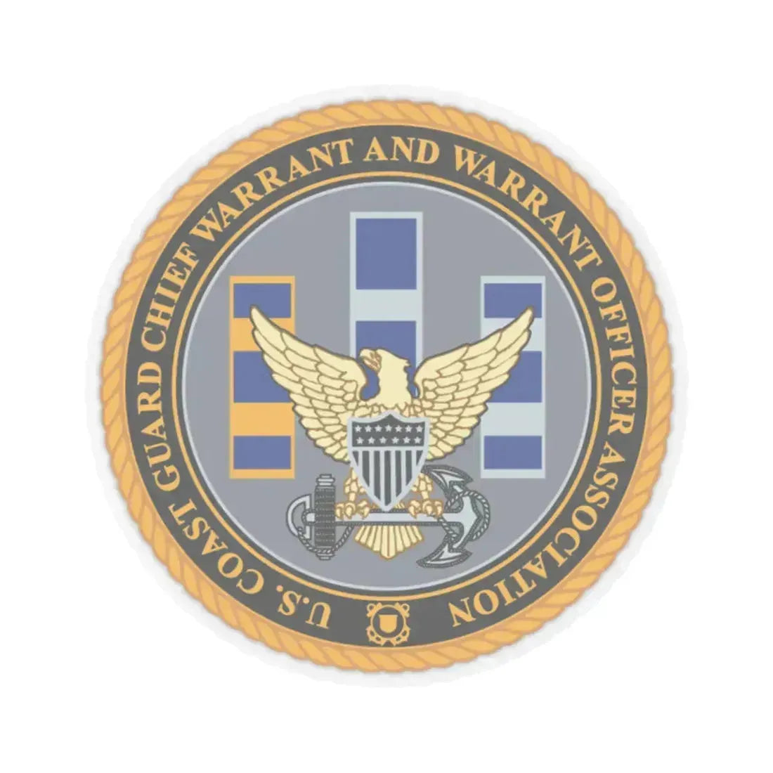 USCG CWO (U.S. Coast Guard) STICKER Vinyl Kiss-Cut Decal 2 Inch Transparent - The Sticker Space