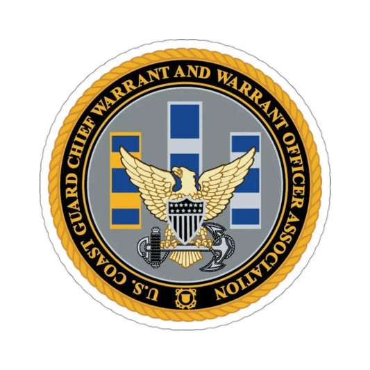 USCG CWO (U.S. Coast Guard) STICKER Vinyl Kiss-Cut Decal 2 Inch White - The Sticker Space