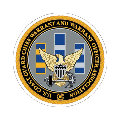 USCG CWO (U.S. Coast Guard) STICKER Vinyl Kiss-Cut Decal 3 Inch White - The Sticker Space