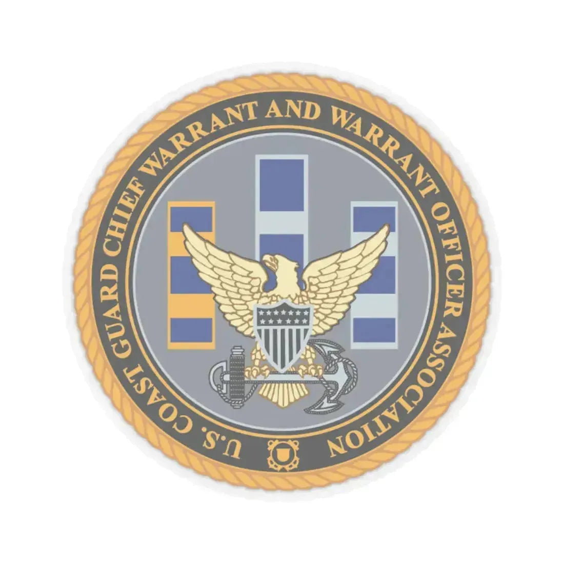 USCG CWO (U.S. Coast Guard) STICKER Vinyl Kiss-Cut Decal 4 Inch Transparent - The Sticker Space
