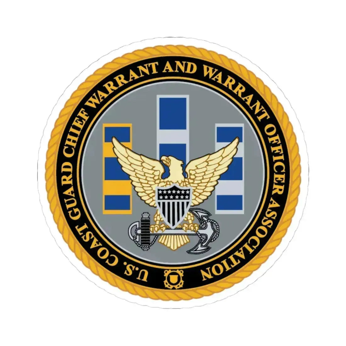 USCG CWO (U.S. Coast Guard) STICKER Vinyl Kiss-Cut Decal 4 Inch White - The Sticker Space