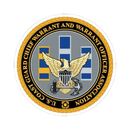 USCG CWO (U.S. Coast Guard) STICKER Vinyl Kiss-Cut Decal 4 Inch White - The Sticker Space