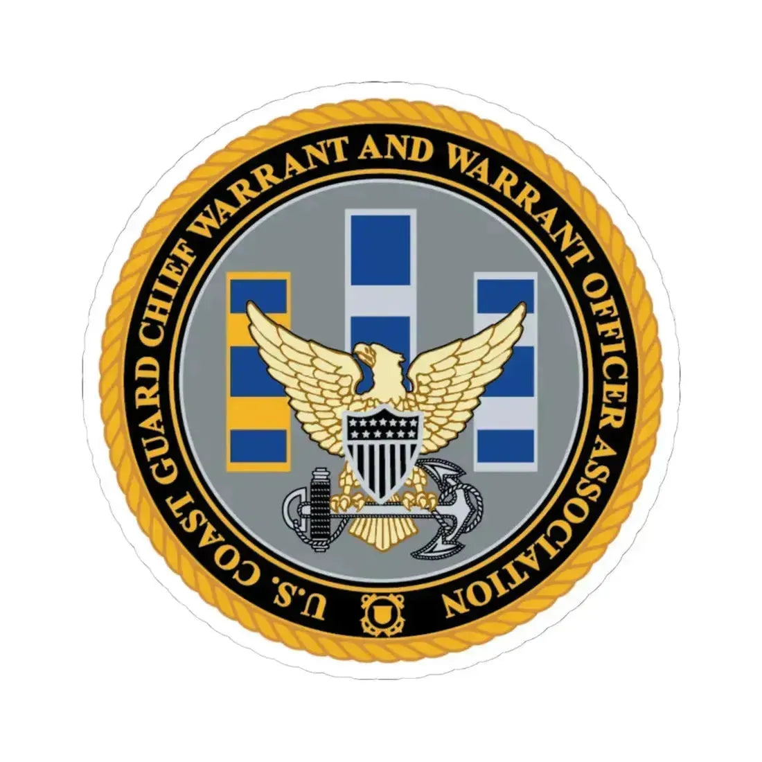 USCG CWO (U.S. Coast Guard) STICKER Vinyl Kiss-Cut Decal 6 Inch White - The Sticker Space