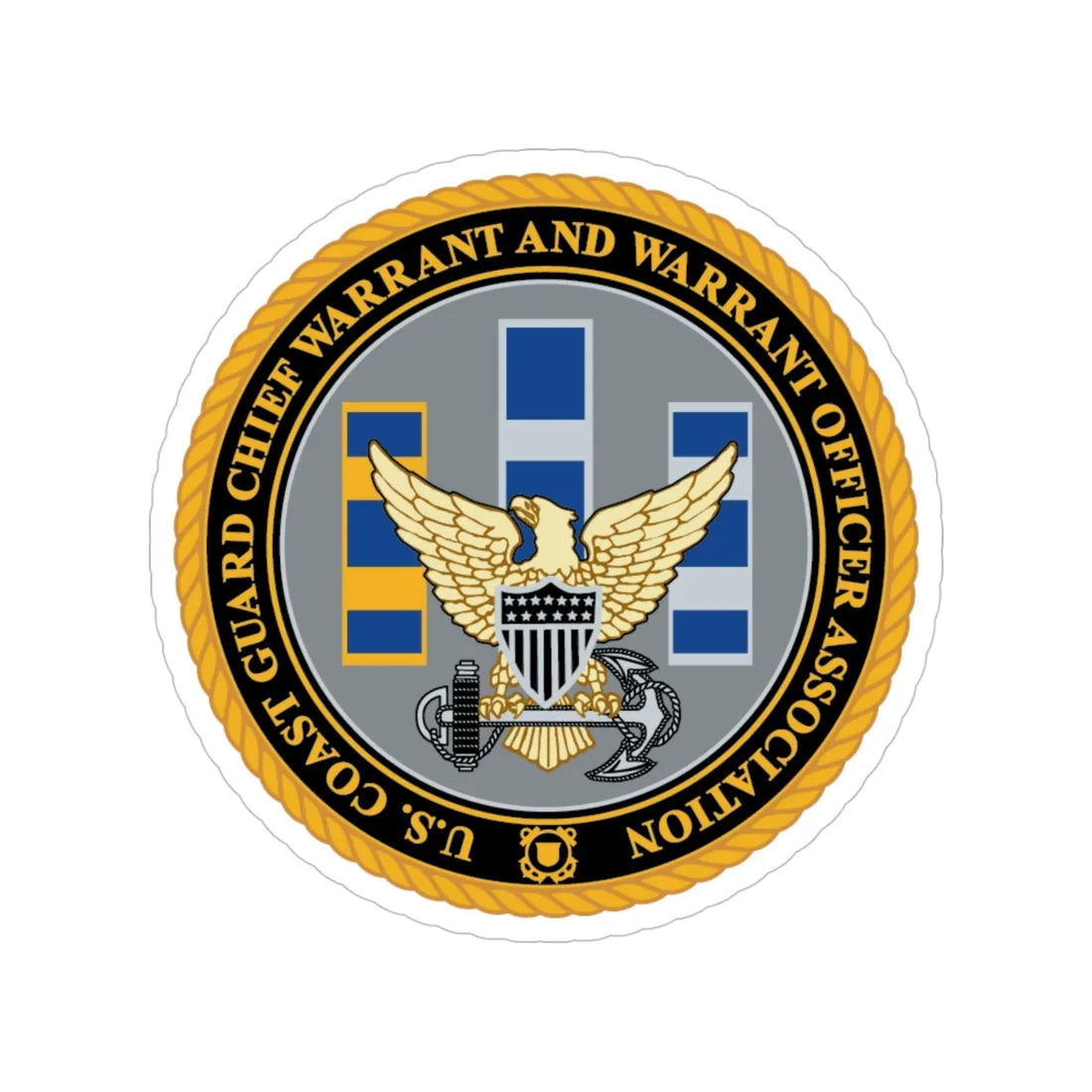 USCG CWO (U.S. Coast Guard) Transparent STICKER Die-Cut Vinyl Decal 4 Inch - The Sticker Space