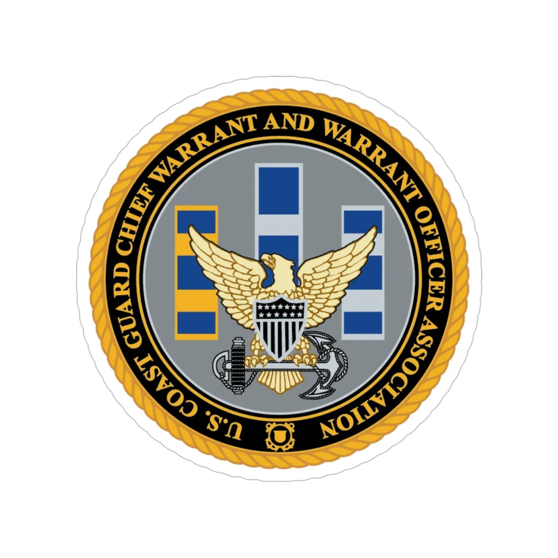USCG CWO (U.S. Coast Guard) Transparent STICKER Die-Cut Vinyl Decal 5 Inch - The Sticker Space