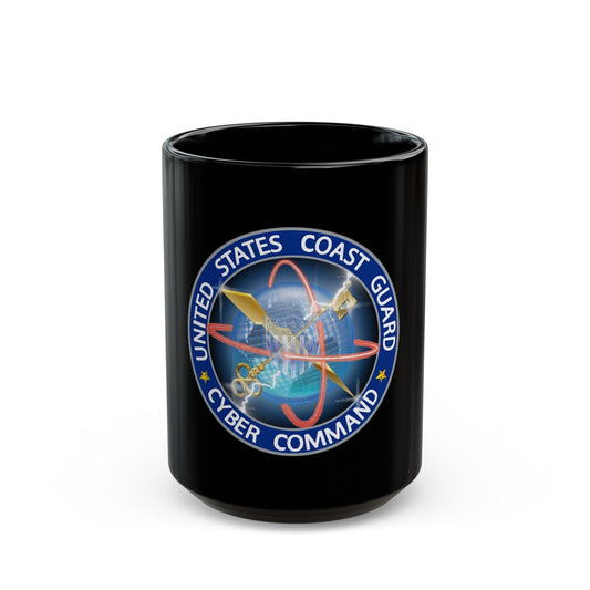 USCG Cyber Command (U.S. Coast Guard) Black Coffee Mug-15oz-The Sticker Space