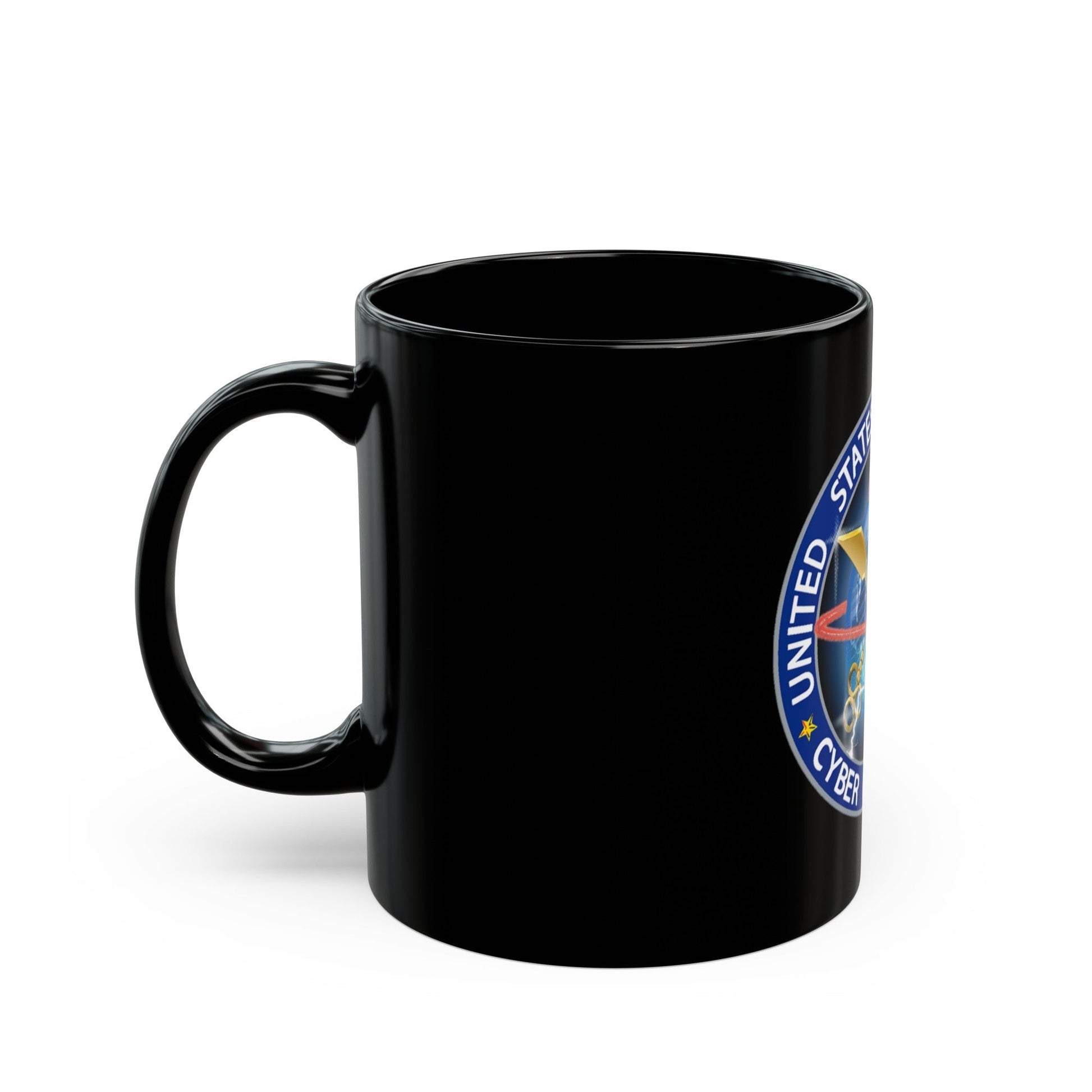 USCG Cyber Command (U.S. Coast Guard) Black Coffee Mug-The Sticker Space