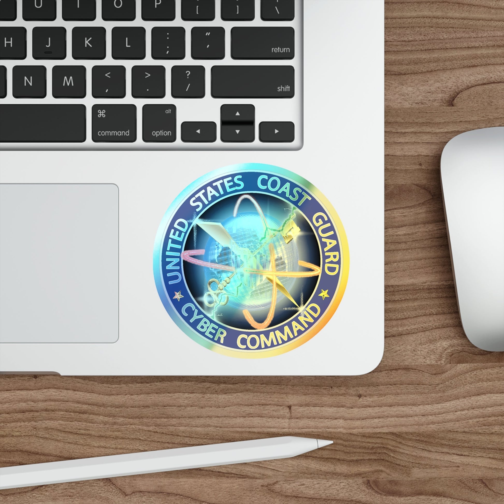 USCG Cyber Command (U.S. Coast Guard) Holographic STICKER Die-Cut Vinyl Decal-The Sticker Space