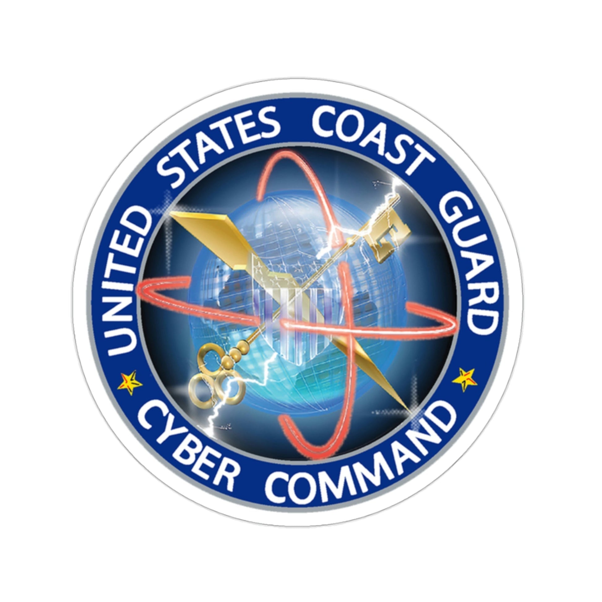 USCG Cyber Command (U.S. Coast Guard) STICKER Vinyl Die-Cut Decal-2 Inch-The Sticker Space