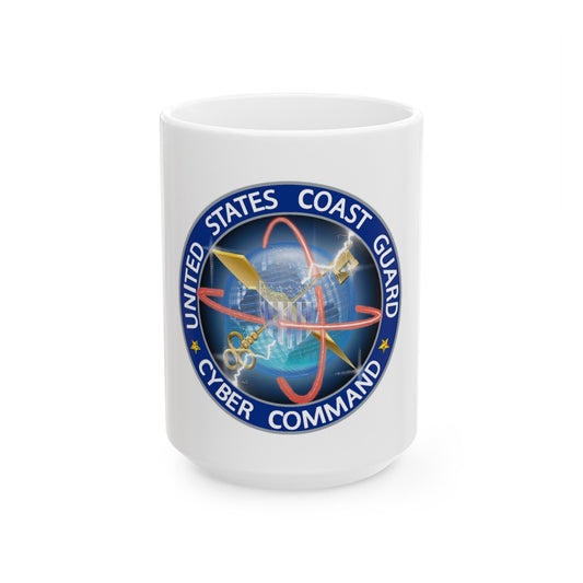 USCG Cyber Command (U.S. Coast Guard) White Coffee Mug-15oz-The Sticker Space