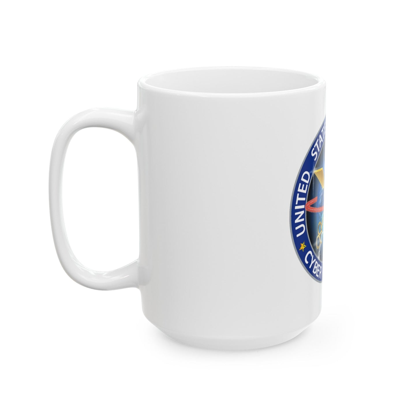 USCG Cyber Command (U.S. Coast Guard) White Coffee Mug-The Sticker Space