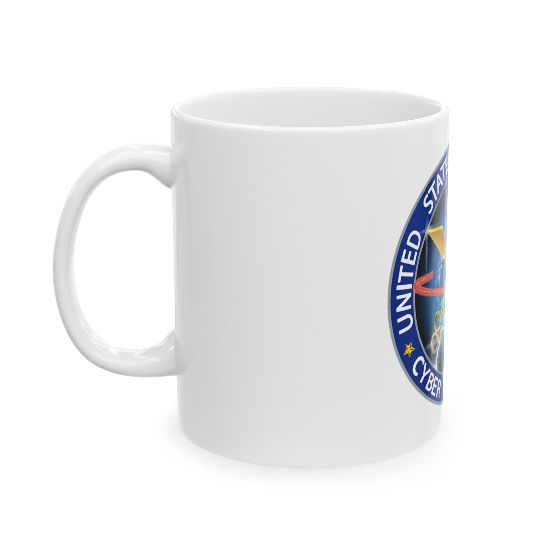 USCG Cyber Command (U.S. Coast Guard) White Coffee Mug-The Sticker Space