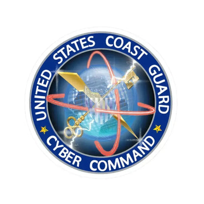 USCG Cyber Command (U.S. Coast Guard) STICKER Vinyl Kiss-Cut Decal 2 Inch White - The Sticker Space