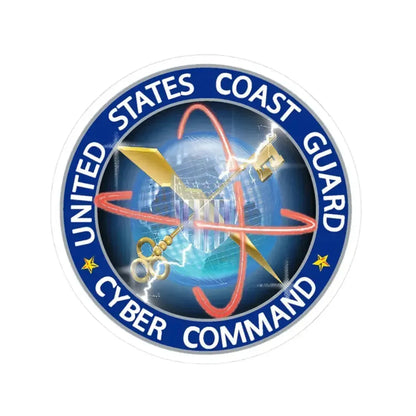 USCG Cyber Command (U.S. Coast Guard) STICKER Vinyl Kiss-Cut Decal 3 Inch White - The Sticker Space