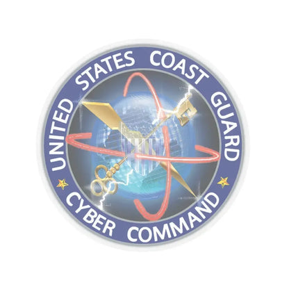 USCG Cyber Command (U.S. Coast Guard) STICKER Vinyl Kiss-Cut Decal 6 Inch Transparent - The Sticker Space