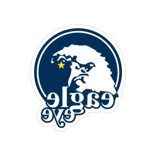 USCG Eagle Eye (U.S. Coast Guard) REVERSE PRINT Transparent Die-Cut STICKER 2 Inch Die-Cut Transparent - The Sticker Space