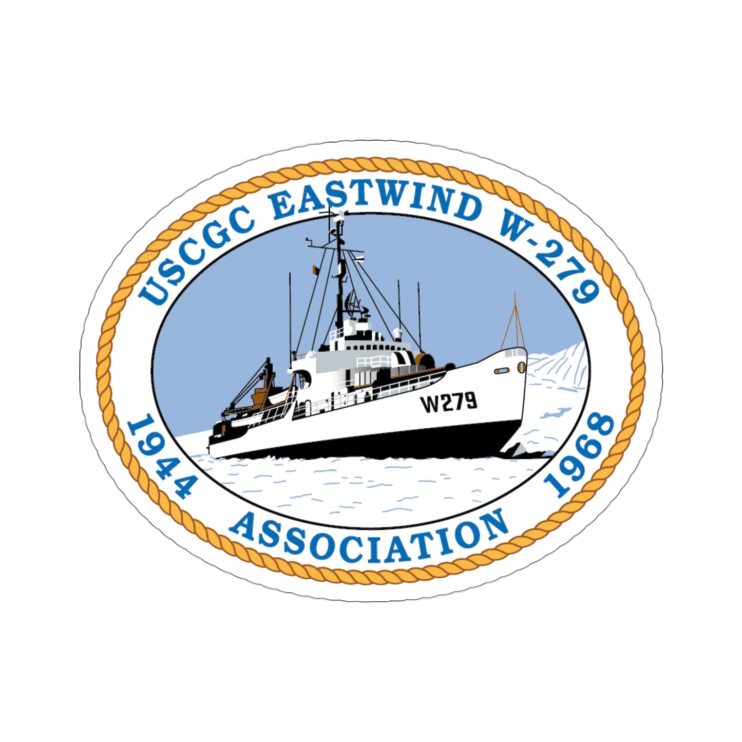 USCG Eastwind W 279 (U.S. Coast Guard) STICKER Vinyl Die-Cut Decal-3 Inch-The Sticker Space