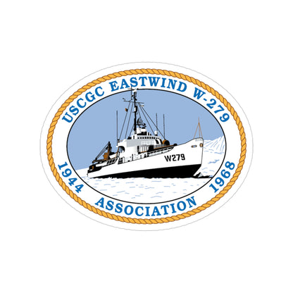 USCG Eastwind W 279 (U.S. Coast Guard) Transparent STICKER Die-Cut Vinyl Decal-4 Inch-The Sticker Space