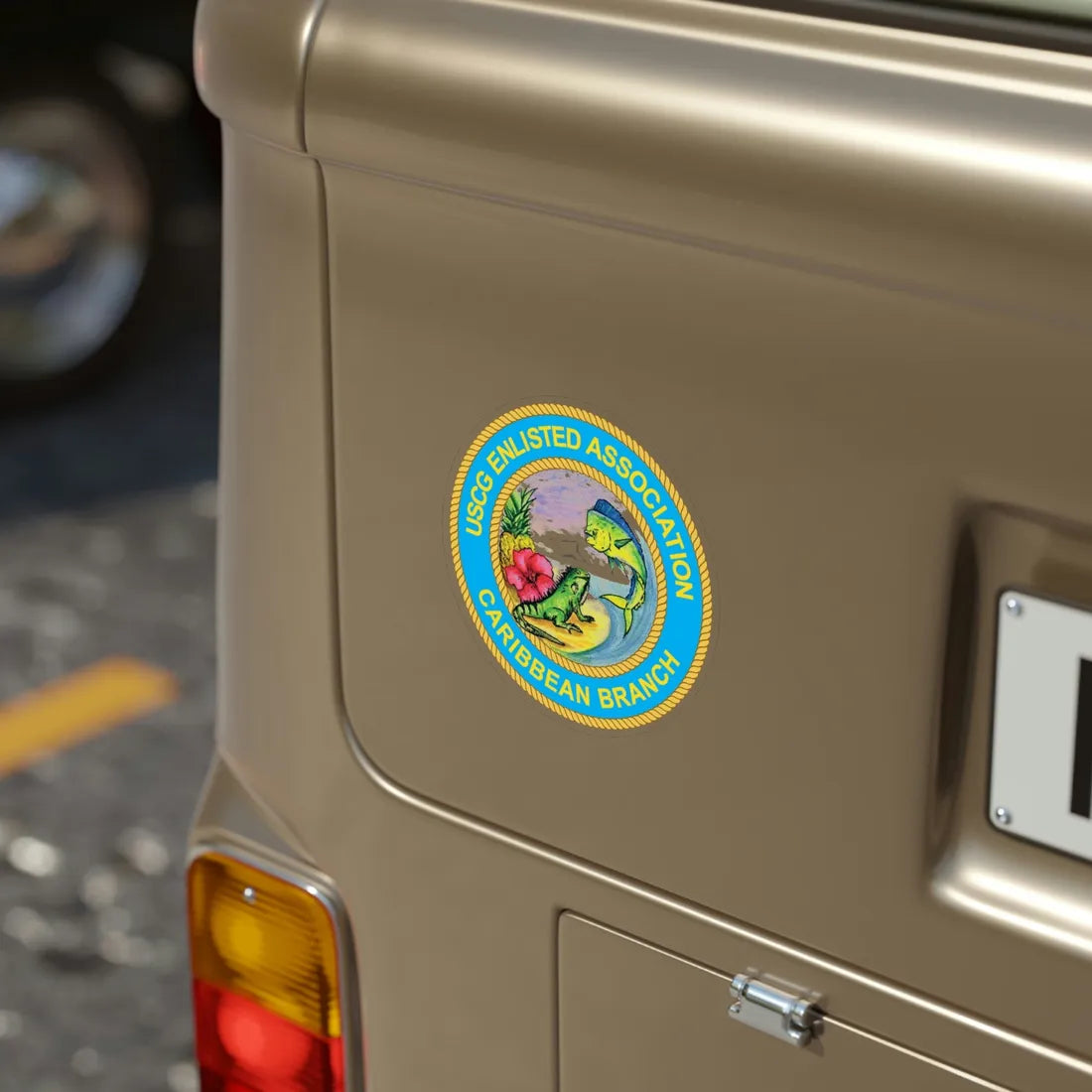 USCG Enl Assoc Caribbean Branch (U.S. Coast Guard) Transparent STICKER Die-Cut Vinyl Decal - The Sticker Space