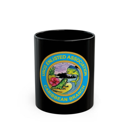 USCG EnlAssocCaribbean Branch (U.S. Coast Guard) Black Coffee Mug-11oz-The Sticker Space
