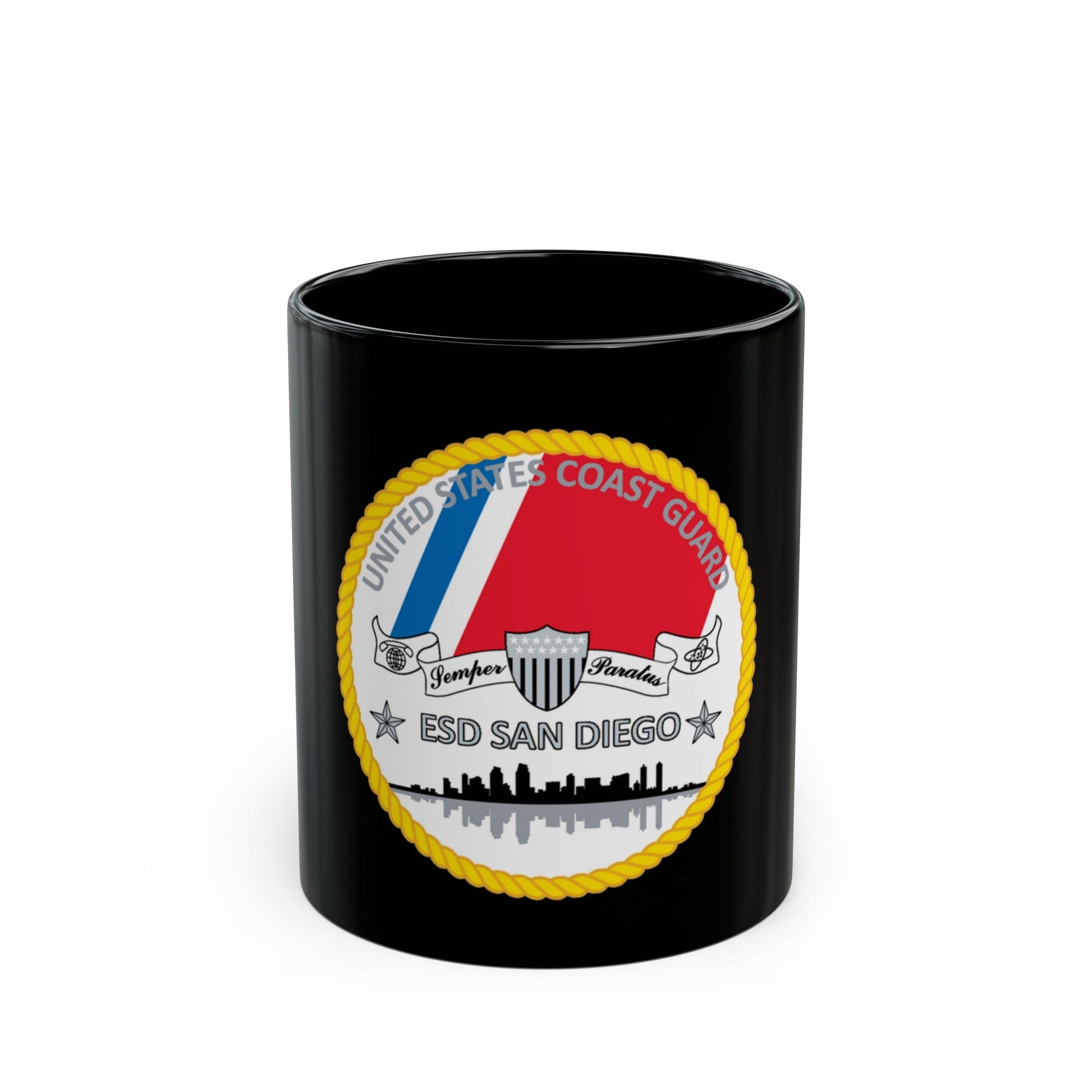 USCG ESD San Diego (U.S. Coast Guard) Black Coffee Mug-11oz-The Sticker Space