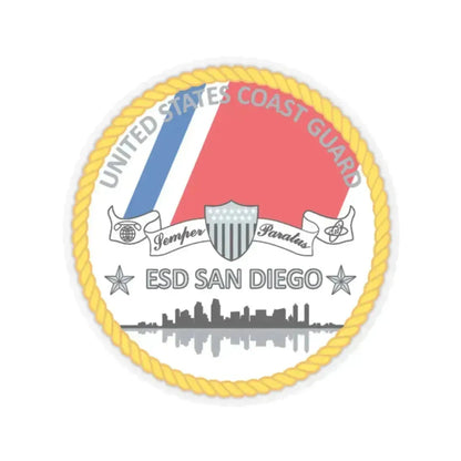 USCG ESD San Diego (U.S. Coast Guard) STICKER Vinyl Kiss-Cut Decal 2 Inch Transparent - The Sticker Space