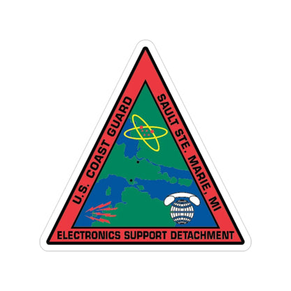 USCG ESD Sault Ste Marie MI (U.S. Coast Guard) Transparent STICKER Die-Cut Vinyl Decal 3 Inch - The Sticker Space
