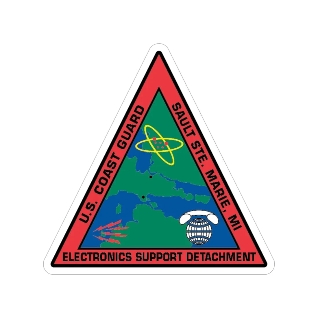 USCG ESD Sault Ste Marie MI (U.S. Coast Guard) Transparent STICKER Die-Cut Vinyl Decal 5 Inch - The Sticker Space