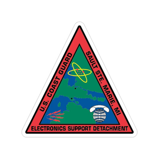 USCG ESD Sault Ste Marie MI (U.S. Coast Guard) Transparent STICKER Die-Cut Vinyl Decal 6 Inch - The Sticker Space