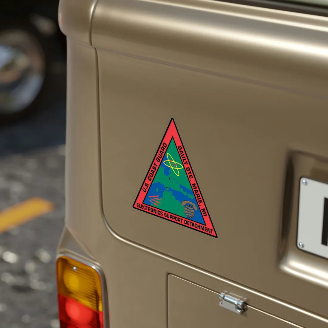 USCG ESD Sault Ste Marie MI (U.S. Coast Guard) Transparent STICKER Die-Cut Vinyl Decal - The Sticker Space