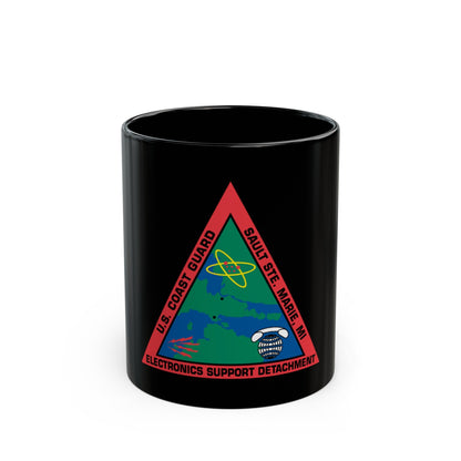 USCG ESD Sault SteMarie MI (U.S. Coast Guard) Black Coffee Mug-11oz-The Sticker Space