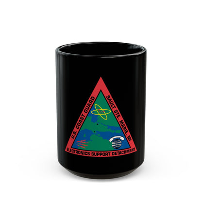 USCG ESD Sault SteMarie MI (U.S. Coast Guard) Black Coffee Mug-15oz-The Sticker Space