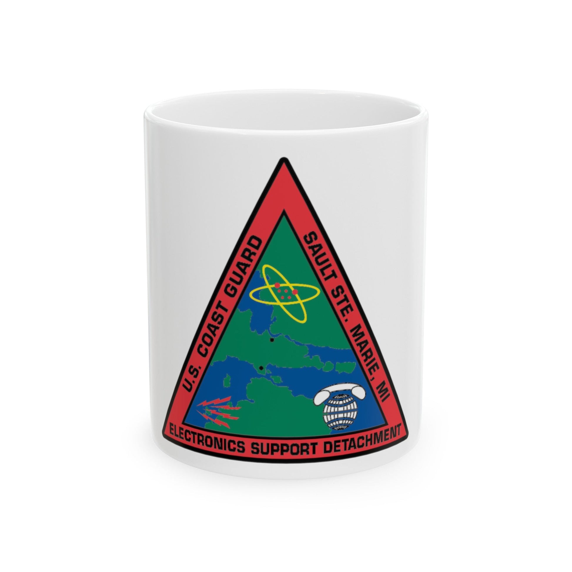 USCG ESD Sault SteMarie MI (U.S. Coast Guard) White Coffee Mug-11oz-The Sticker Space