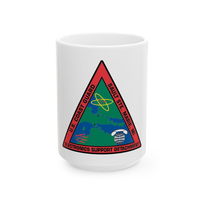 USCG ESD Sault SteMarie MI (U.S. Coast Guard) White Coffee Mug-15oz-The Sticker Space