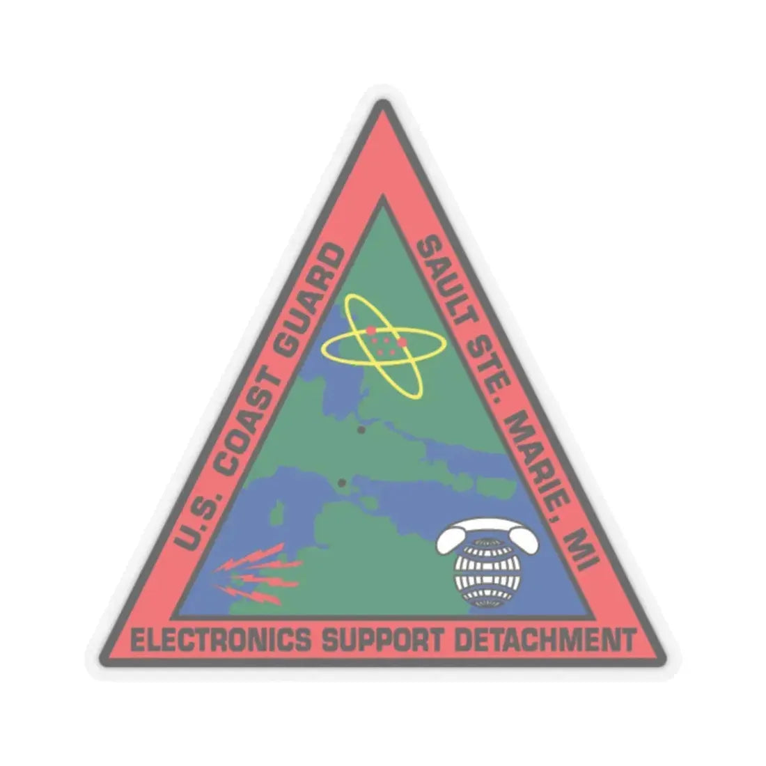 USCG ESD Sault SteMarie MI (U.S. Coast Guard) STICKER Vinyl Kiss-Cut Decal 2 Inch Transparent - The Sticker Space