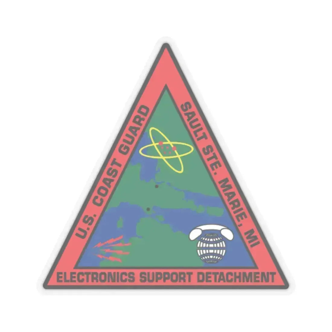 USCG ESD Sault SteMarie MI (U.S. Coast Guard) STICKER Vinyl Kiss-Cut Decal 2 Inch Transparent - The Sticker Space