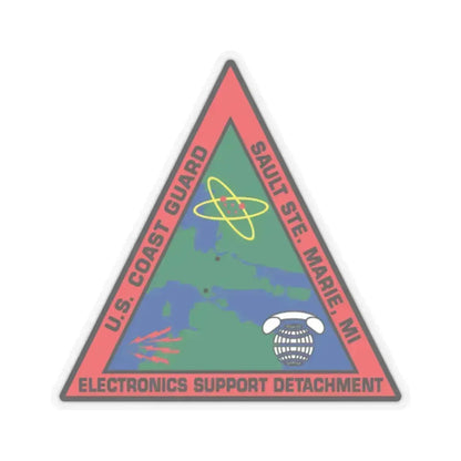 USCG ESD Sault SteMarie MI (U.S. Coast Guard) STICKER Vinyl Kiss-Cut Decal 2 Inch Transparent - The Sticker Space