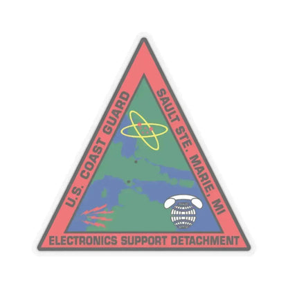 USCG ESD Sault SteMarie MI (U.S. Coast Guard) STICKER Vinyl Kiss-Cut Decal 3 Inch Transparent - The Sticker Space