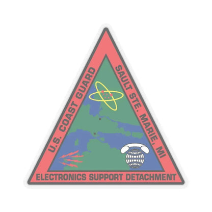 USCG ESD Sault SteMarie MI (U.S. Coast Guard) STICKER Vinyl Kiss-Cut Decal 4 Inch Transparent - The Sticker Space