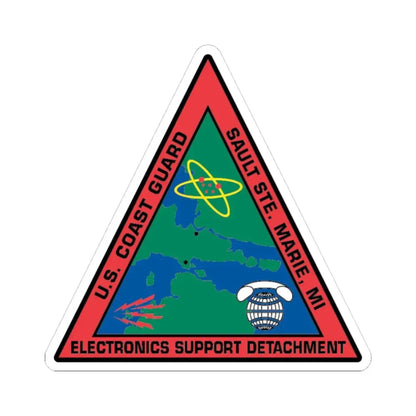 USCG ESD Sault SteMarie MI (U.S. Coast Guard) STICKER Vinyl Kiss-Cut Decal 4 Inch White - The Sticker Space