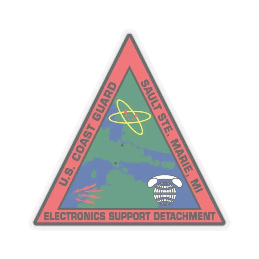 USCG ESD Sault SteMarie MI (U.S. Coast Guard) STICKER Vinyl Kiss-Cut Decal 6 Inch Transparent - The Sticker Space