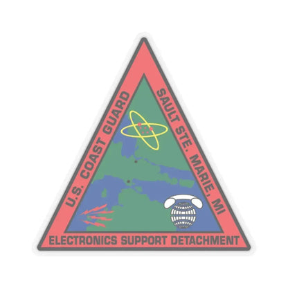 USCG ESD Sault SteMarie MI (U.S. Coast Guard) STICKER Vinyl Kiss-Cut Decal 6 Inch Transparent - The Sticker Space