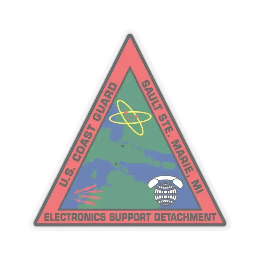 USCG ESD Sault SteMarie MI (U.S. Coast Guard) STICKER Vinyl Kiss-Cut Decal 6 Inch Transparent - The Sticker Space