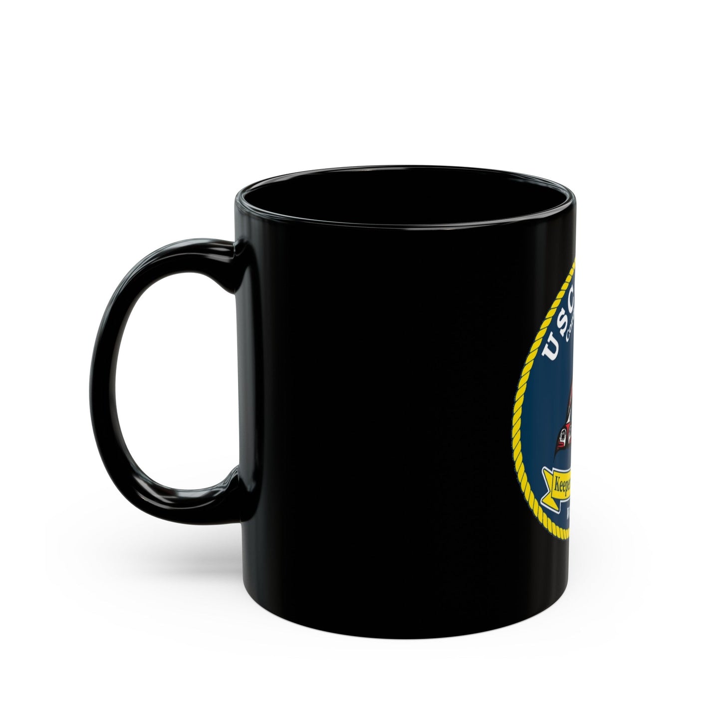 USCG FIR WLB 213 (U.S. Coast Guard) Black Coffee Mug-The Sticker Space