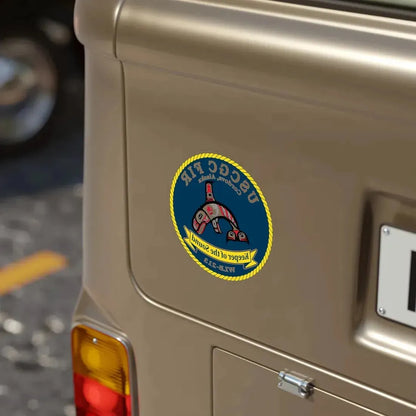 USCG FIR WLB 213 (U.S. Coast Guard) REVERSE PRINT Transparent Die-Cut STICKER - The Sticker Space