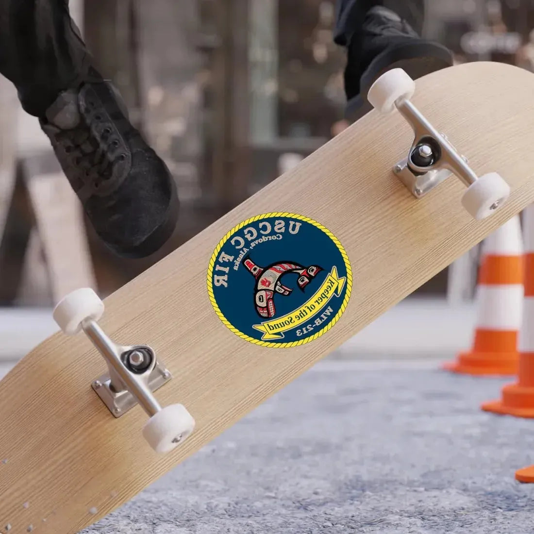 USCG FIR WLB 213 (U.S. Coast Guard) REVERSE PRINT Transparent Die-Cut STICKER - The Sticker Space