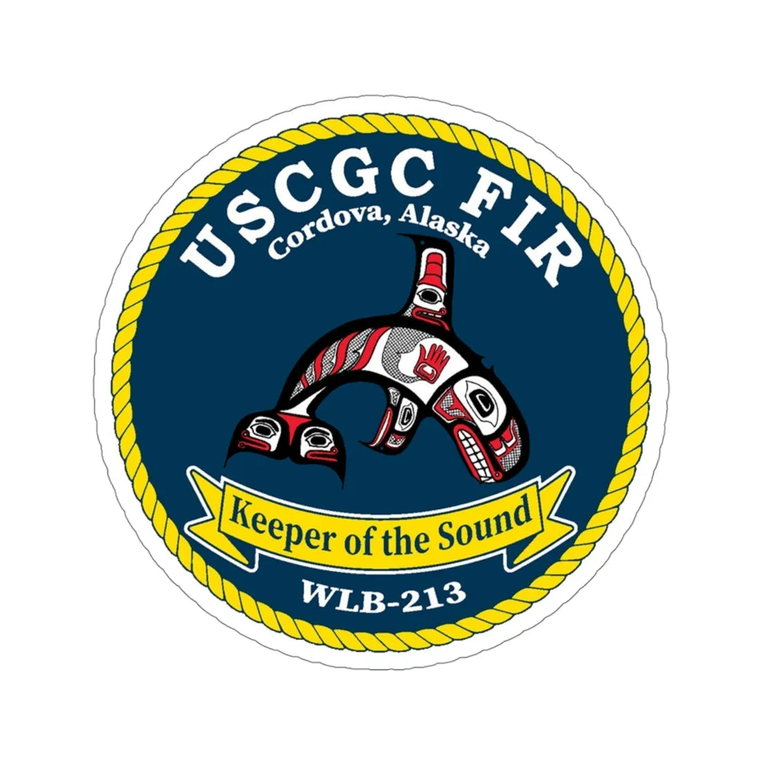 USCG FIR WLB 213 (U.S. Coast Guard) STICKER Vinyl Die-Cut Decal 4 Inch - The Sticker Space