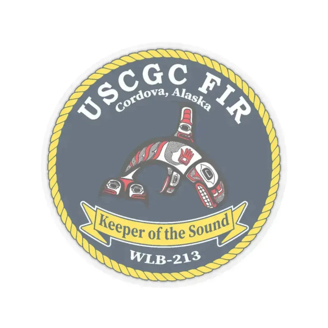 USCG FIR WLB 213 (U.S. Coast Guard) STICKER Vinyl Kiss-Cut Decal 2 Inch Transparent - The Sticker Space